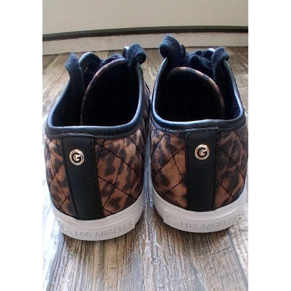 GBG Los Angeles (G by Guess) Backer Quilted Leopard Print Sneakers Boho Fashion - Picture 2 of 5